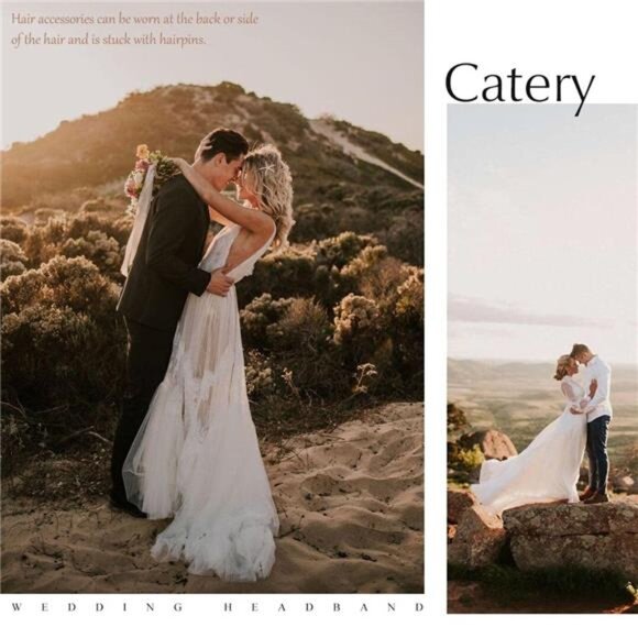 Rhinestones Bridal Headbands Silver Crystal Pearl Hair Vine Flower Headpiece - Picture 5 of 8